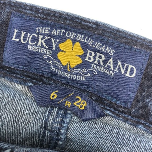 LIKE NEW VINTAGE LUCKY BRAND LOLITA SKINNY JEANS 6/28x29 🍀 - Picture 2 of 12